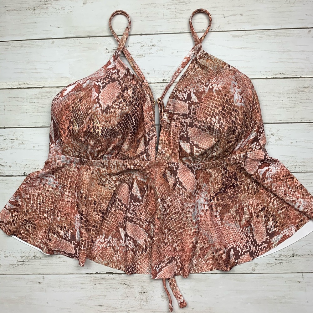 NWT Blu C Swim Set 2 piece snakeskin